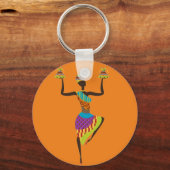 Porte-clés Art tribal des femmes africaines (Recto)