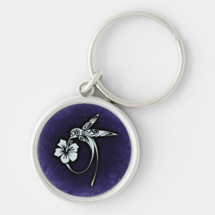Porte-clés Art Tribal Motif Oiseau Bleu