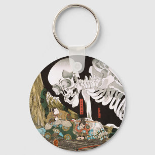 Porte-clés Art Ukiyo-e vintage de Kuniyoshi, Spectre de squel