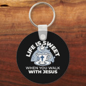 Porte-clés Art Vivant Fidèle - Teacup avec Croix et Dove (Verso)