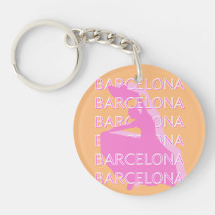 Porte-clés Art Voyage de Barcelone, Espagne Art Voyage, Orang