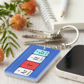 Porte-clés Arther clé de nom de table périodique (Devant droit)