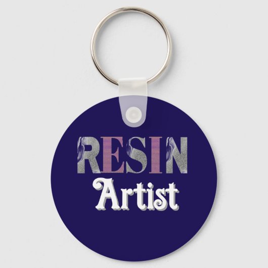 Porte-clés Artisan d'art en résine (Recto)
