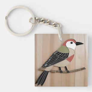 Porte-clés Artisanat de papier stylisé d'oiseau