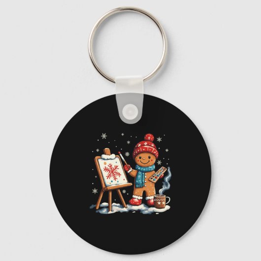 Porte-clés Artist Gingerbread Painter Art Teacher Student Chr (Recto)