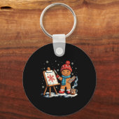 Porte-clés Artist Gingerbread Painter Art Teacher Student Chr (Recto)