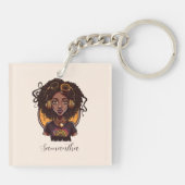 Porte-clés Artiste Afro femme (Dos)