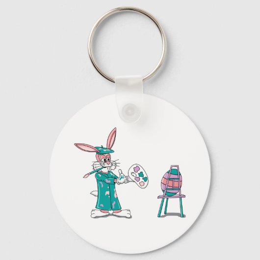Porte-clés Artiste Bunny de Pâques (Recto)