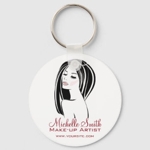 Porte-clés Artiste maquillage Femme Face longs cils marque