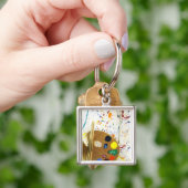 Porte-clés Artistes Peinture Splatter et Palette de Peinture (main)