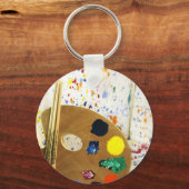 Porte-clés Artistes Peinture Splatter et Palette de Peinture (Recto)
