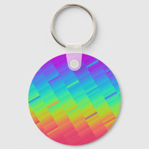 Porte-clés Artistic Abstrait Arc-en-ciel Stripes motif