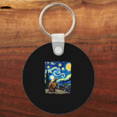 Porte-clés Artistic Turtle Shirt Starry Night Turtle (2) (Recto)