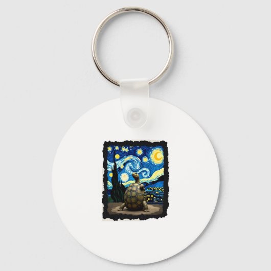 Porte-clés Artistic Turtle Shirt Starry Night Turtle (2) (Recto)