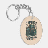 Porte-clés artistique d'appareil photo « Capturez (Devant gauche)