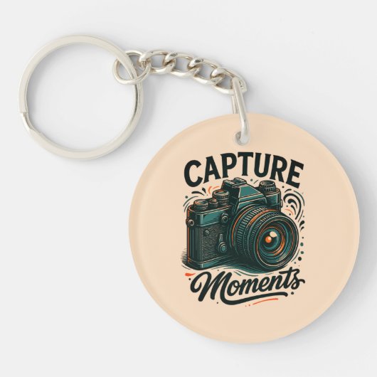 Porte-clés artistique d'appareil photo « Capturez (Devant)