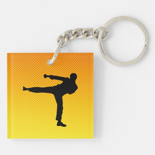 Porte-clés Arts martiaux jaune-orange (Dos)