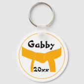 Porte-clés Arts martiaux Orange Belt (Recto)