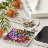 Porte-clés Artsy Kitty Chat (Devant Droit)