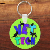 Porte-clés Artsy Vet Tech Cadeaux, dessin unique artiste dess (Recto)
