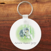 Porte-clés Artwork Australian Shepherd Agility Keychain (Recto)