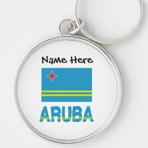 Porte-clés Aruba and Aruban Flag Personalized