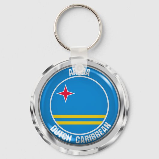 Porte-clés Aruba Round Emblem (Recto)