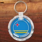 Porte-clés Aruba Round Emblem (Recto)