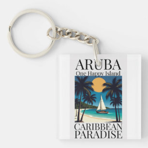 Porte-clés Aruba, une île heureuse