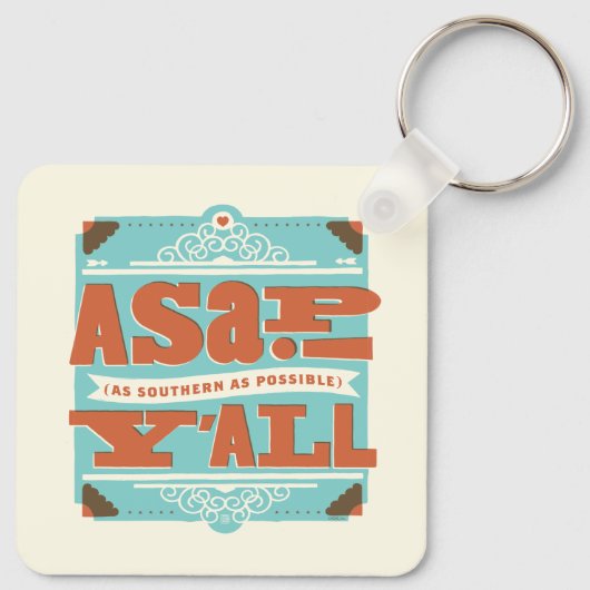 Porte-clés ASAP | Aussi Au Sud Que Possible Y'ALL (Dos)