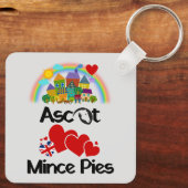 Porte-clés Ascot, Berkshire Royaume-Uni aime les minces tarte (Verso)