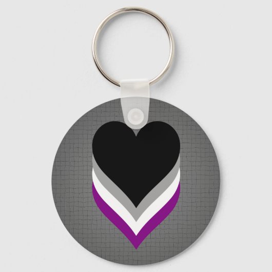 Porte-clés Asexuality orgueil coeur Porte - clé (Recto)