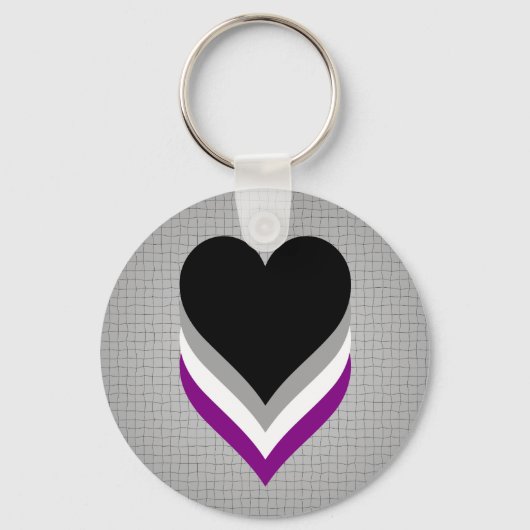Porte-clés Asexuality orgueil coeur Porte - clé (Recto)
