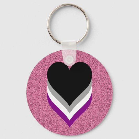 Porte-clés Asexuality orgueil coeur Porte - clé (Recto)