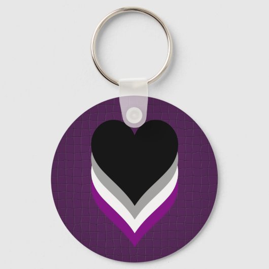 Porte-clés Asexuality orgueil coeur Porte - clé (Recto)