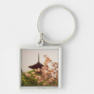 Porte-clés Asie, Japon, Kyoto, temple Kiyomizu au printemps