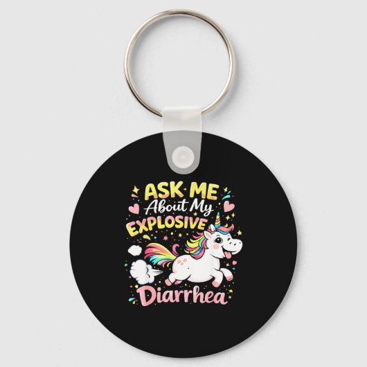 Porte-clés Ask about explosive diarrhea funny poop meme (Recto)