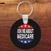Porte-clés Ask Me About Medicare Insurance Agent Broker Quote (Recto)