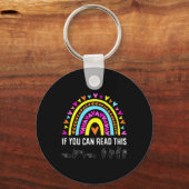 Porte-clés ASL Alphabet American Sing Langue ASL Enseignant F (Verso)