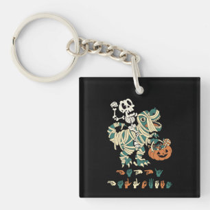 Porte-clés ASL Halloween II heureux - belle saison Éffrayante