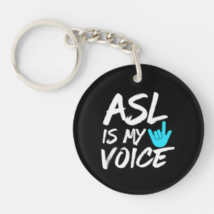 Porte-clés ASL is My Voice - Sensibilisation Sourde