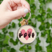 Porte-clés ASL Love IV - Saint Valentin (Main)