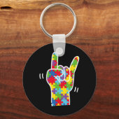 Porte-clés ASL Love Langue des Signes Mois ASL (Verso)