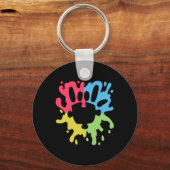 Porte-clés ASL Love Sign Autisme non verbal Support Sensibili (Recto)