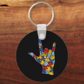 Porte-clés ASL Love Sign Language (Recto)