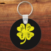 Porte-clés ASL Love Sign Language St Patrick's Day Deaf Aware (Verso)