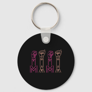 Porte-clés ASL Mama American Sign Language Sourd Sensibilisat