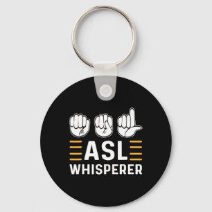 Porte-clés ASL Whisperer. Sensibilisation ASL Langue Des Sign