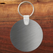 Porte-clés Aspect métallique en aluminium brossé (Recto)