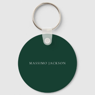 Porte-clés Aspect minimaliste vert foncé moderne